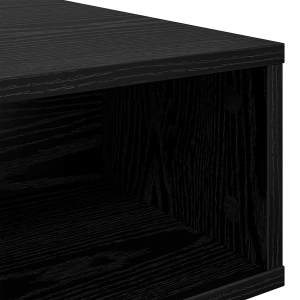 vidaXL Table basse noir aspect chêne 105 x 50 x 32,5 cm
