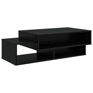 vidaXL Table basse noir aspect chêne 105 x 50 x 32,5 cm
