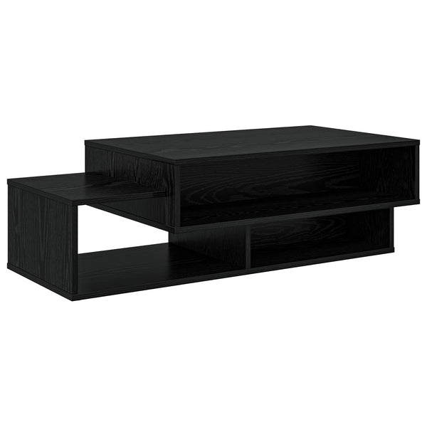 vidaXL Table basse noir aspect chêne 105 x 50 x 32,5 cm