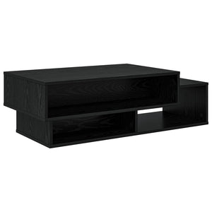 vidaXL Table basse noir aspect chêne 105 x 50 x 32,5 cm