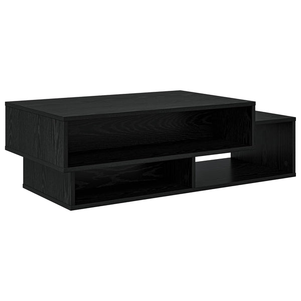 vidaXL Table basse noir aspect chêne 105 x 50 x 32,5 cm