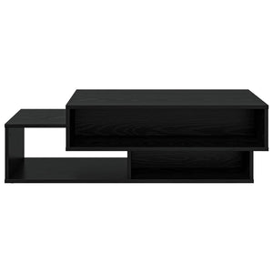 vidaXL Table basse noir aspect chêne 105 x 50 x 32,5 cm