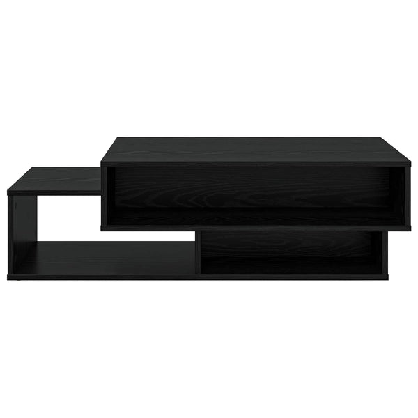 vidaXL Table basse noir aspect chêne 105 x 50 x 32,5 cm