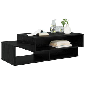 vidaXL Table basse noir aspect chêne 105 x 50 x 32,5 cm