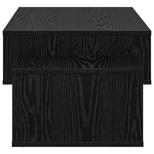 vidaXL Table basse noir aspect chêne 105 x 50 x 32,5 cm