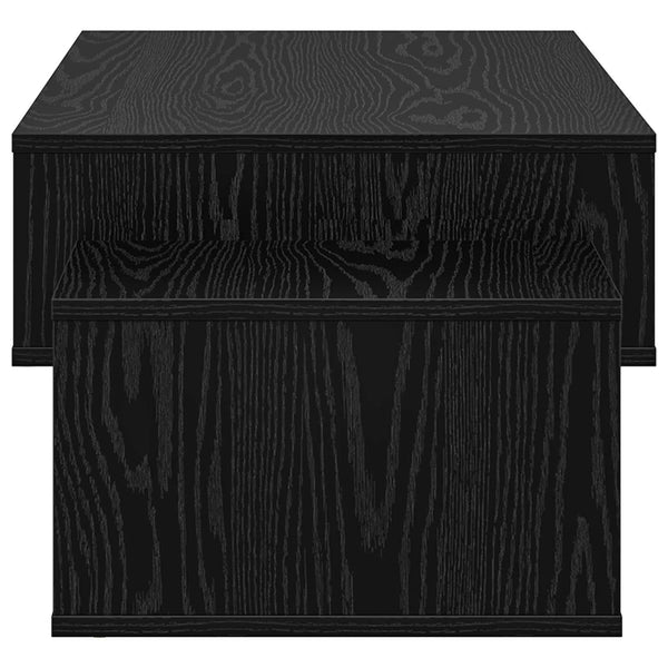 vidaXL Table basse noir aspect chêne 105 x 50 x 32,5 cm