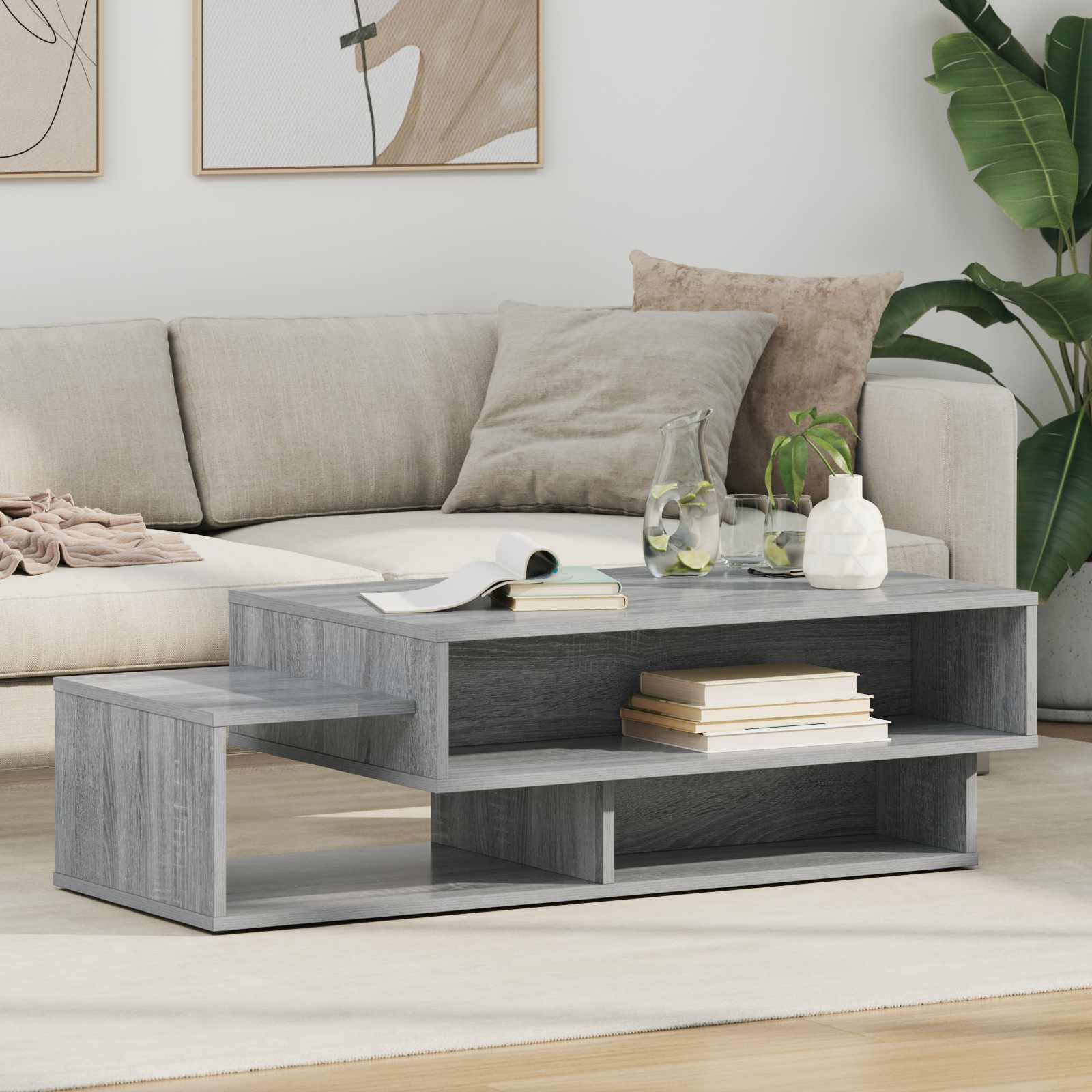 Couchtisch Sonoma Grau 105x50 cm