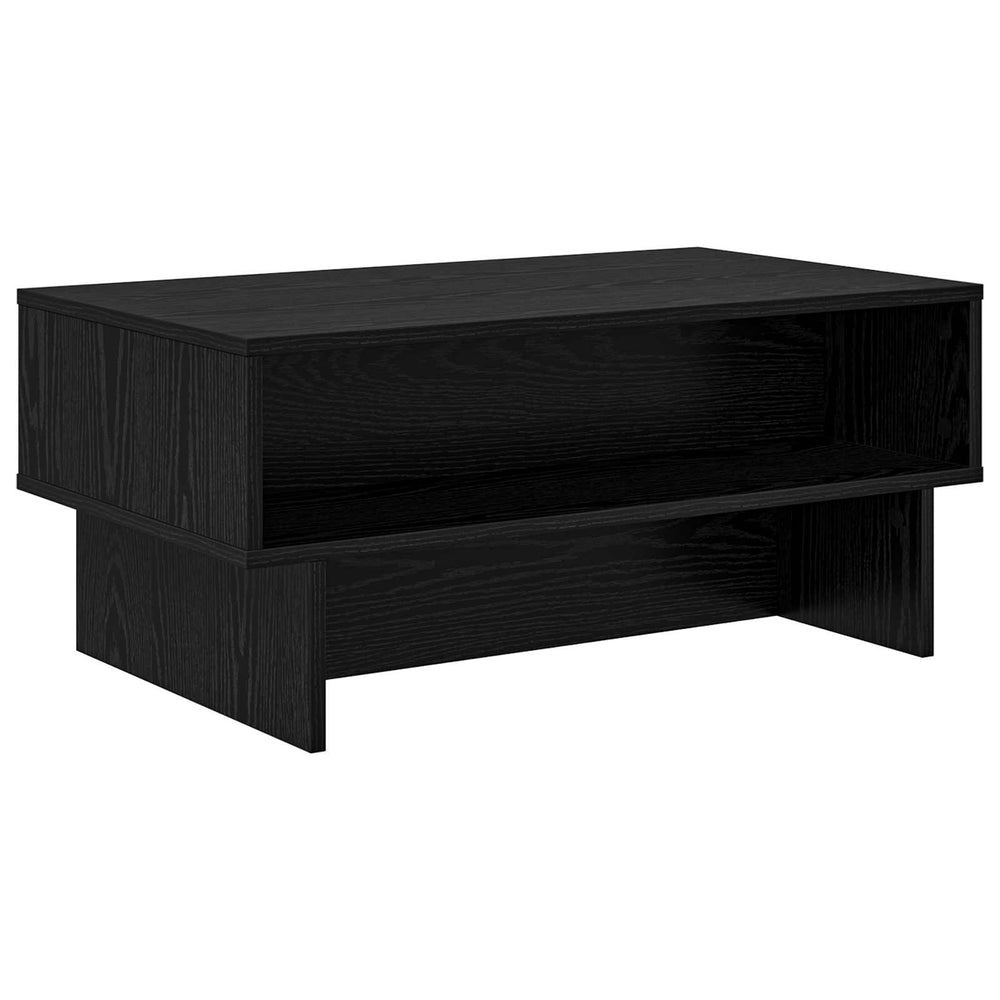 Schwarzer Couchtisch Eichenoptik 80cm