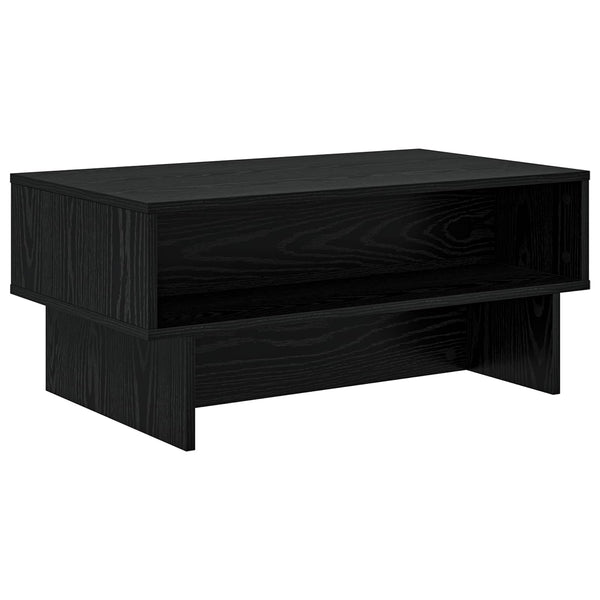 Schwarzer Couchtisch Eichenoptik 80cm