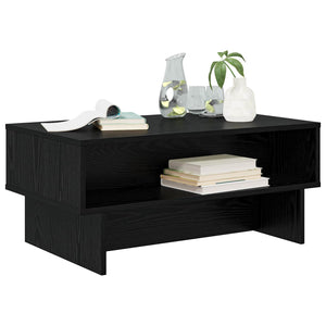 Schwarzer Couchtisch Eichenoptik 80cm