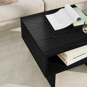 Schwarzer Couchtisch Eiche Optik