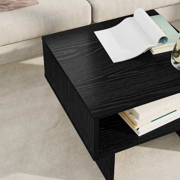 Schwarzer Couchtisch Eiche Optik