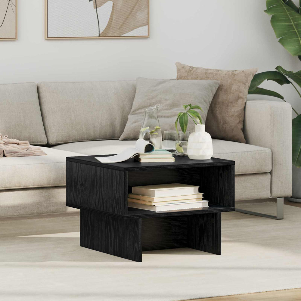 Schwarzer Couchtisch Eiche Optik