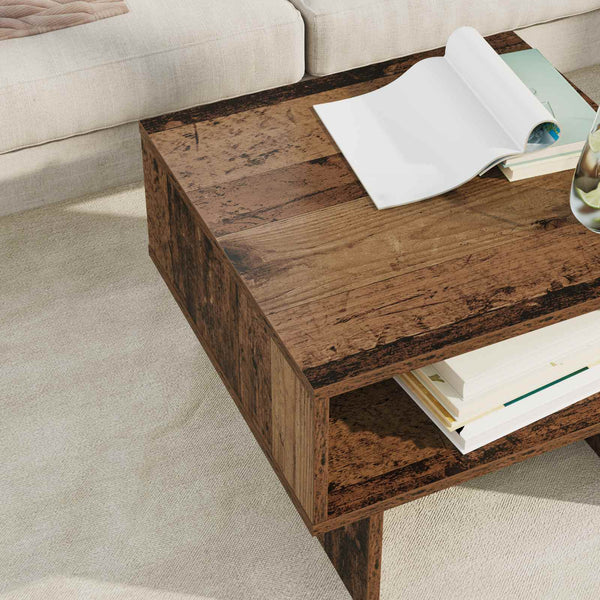 Couchtisch Altholz 48x46 cm