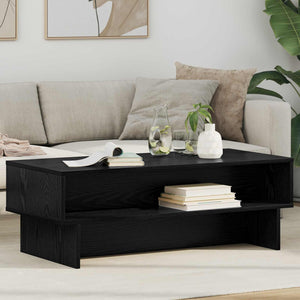 Schwarzer Couchtisch Eichenoptik