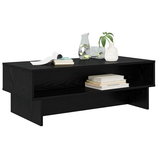 Schwarzer Couchtisch Eichenoptik