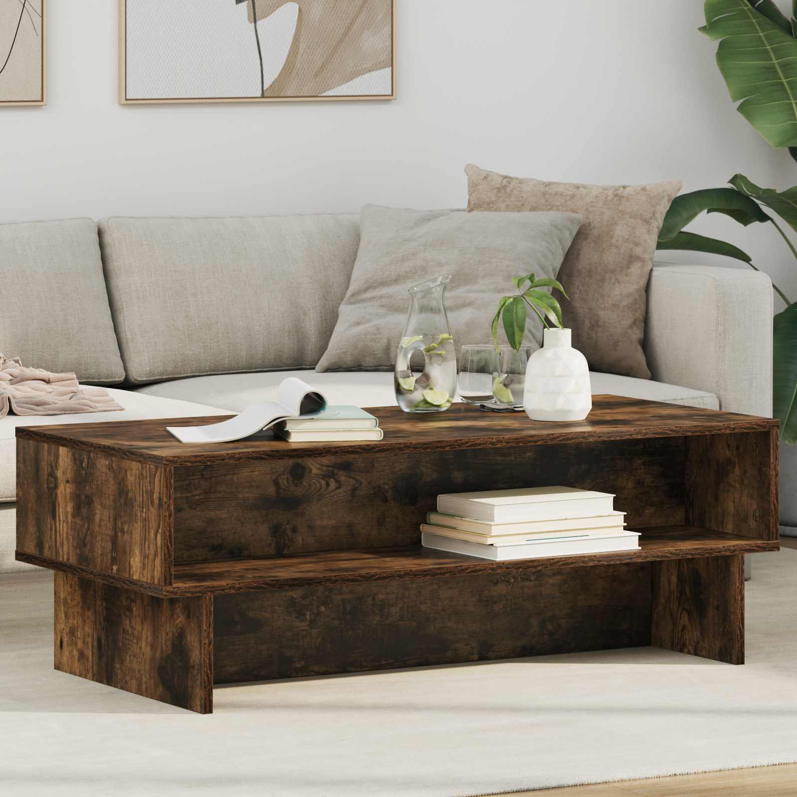 Couchtisch Geräucherte Eiche 100x46 cm