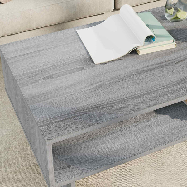Grauer Couchtisch Sonoma, 100 cm