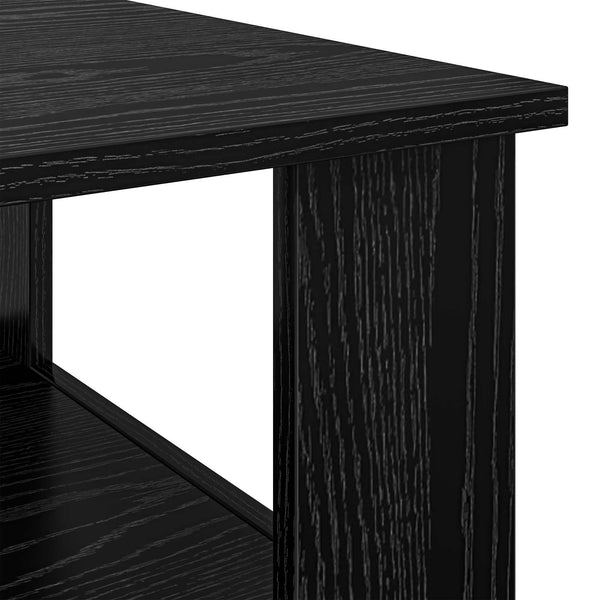 Schwarzer Couchtisch Eichenoptik 57x55 cm