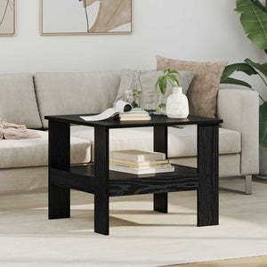 Schwarzer Couchtisch Eichenoptik 57x55 cm