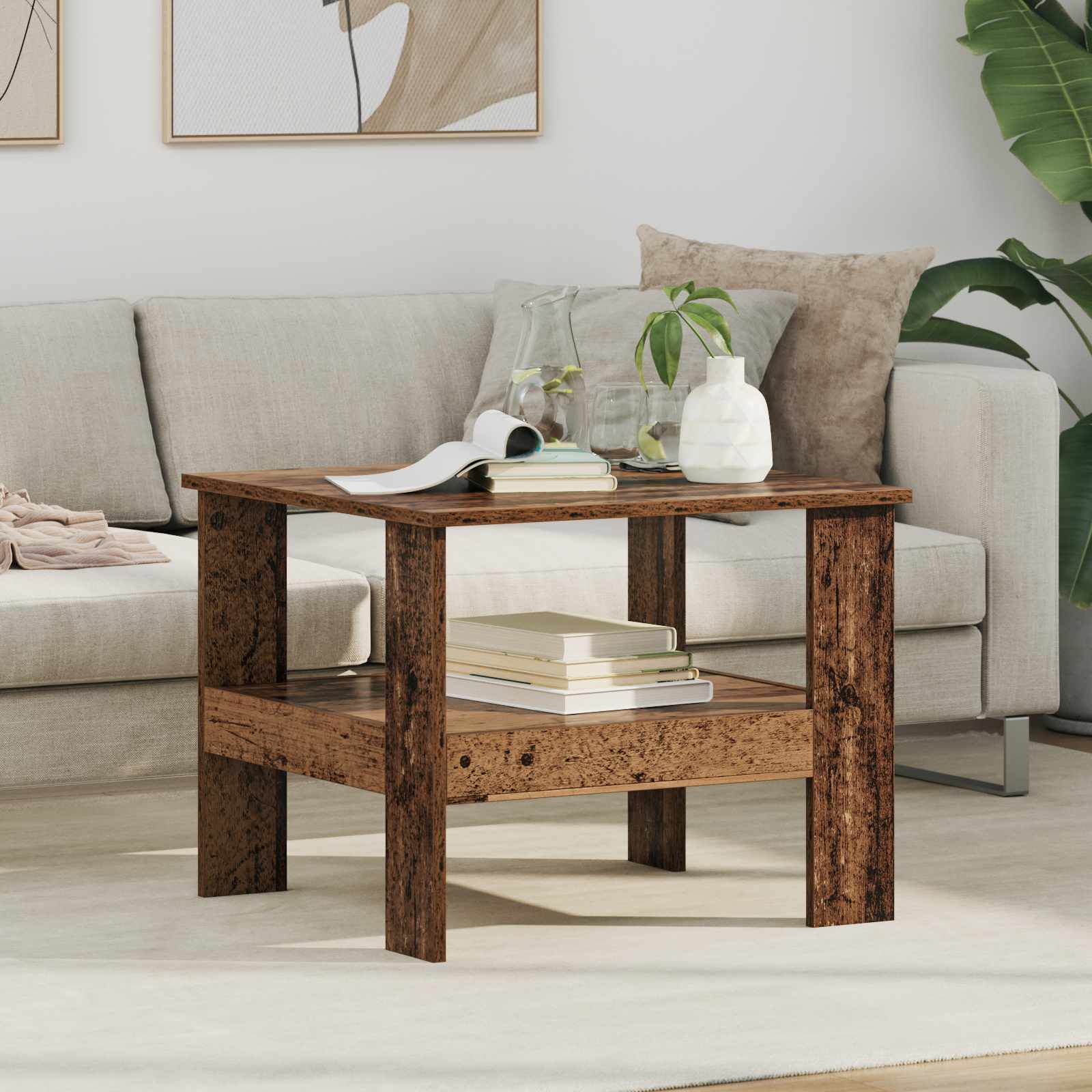 Couchtisch Altholz 57x55x45 cm
