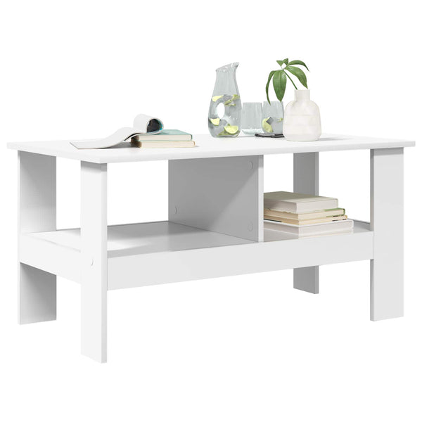 Couchtisch Weiß 90x50 cm Holzwerkstoff