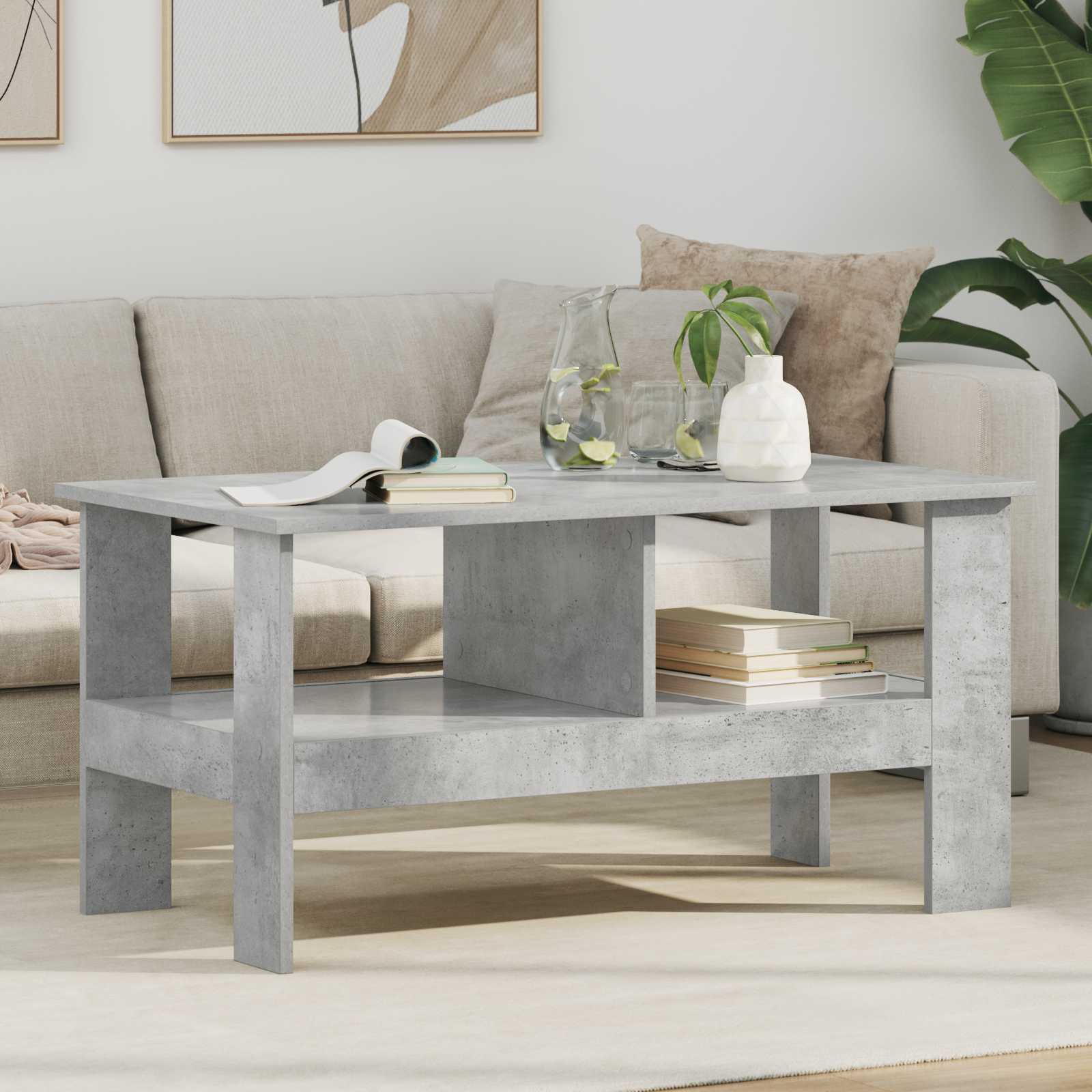 Couchtisch Beton Grau 90x50 cm
