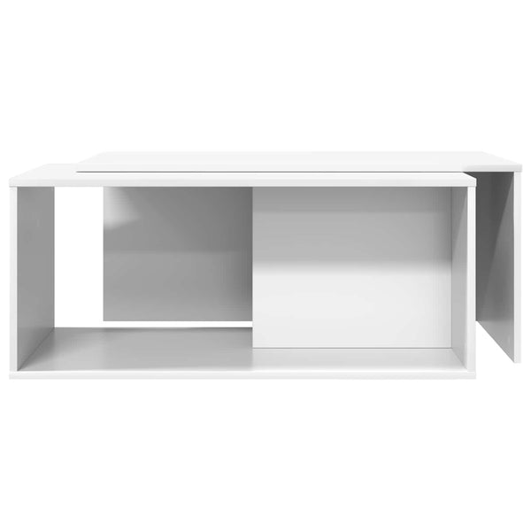 Weißes Couchtisch Set, 2-teilig
