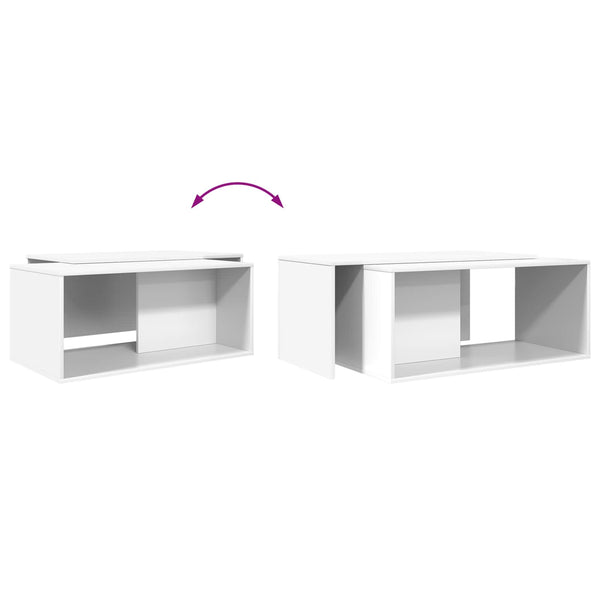 Weißes Couchtisch Set, 2-teilig