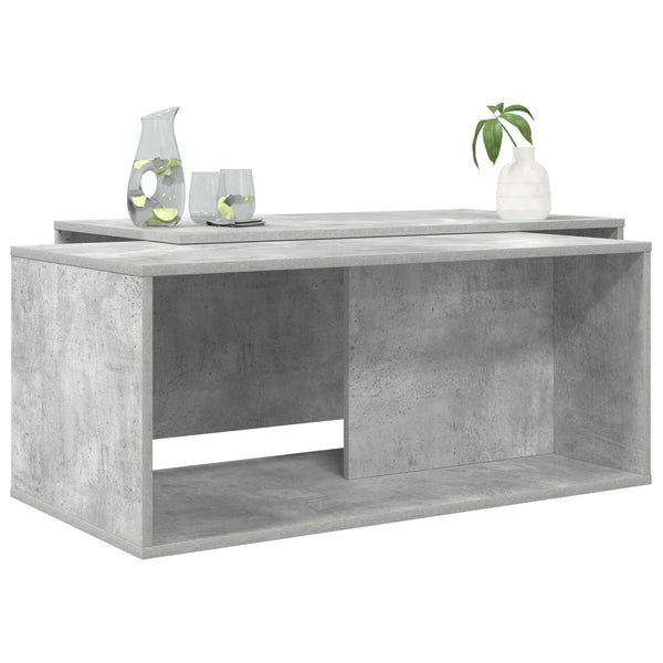 Couchtisch Set 2-teilig Beton Grau