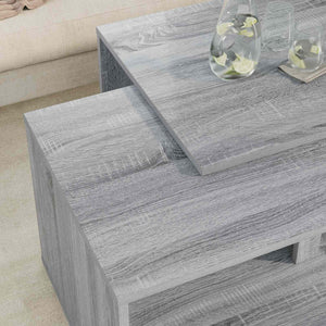 Graues Couchtisch-Set, 2-teilig