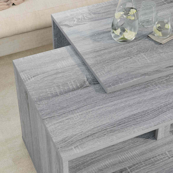 Graues Couchtisch-Set, 2-teilig