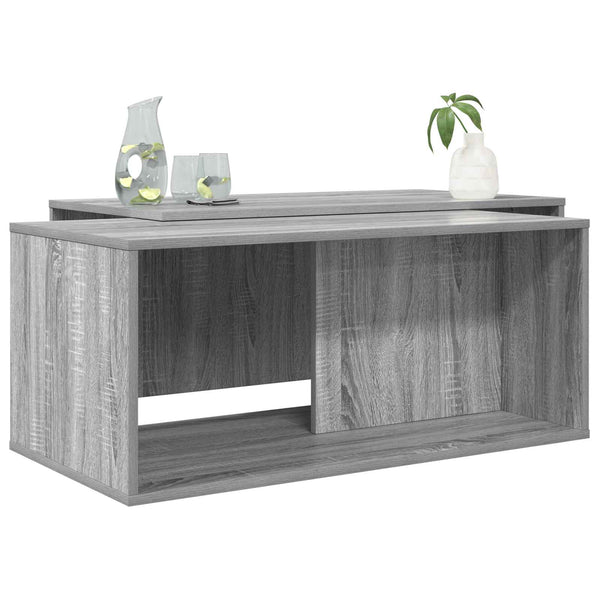 Graues Couchtisch-Set, 2-teilig