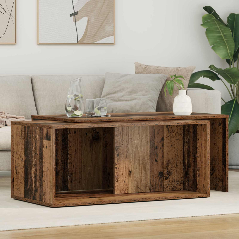 Couchtisch Set 2 Altholz