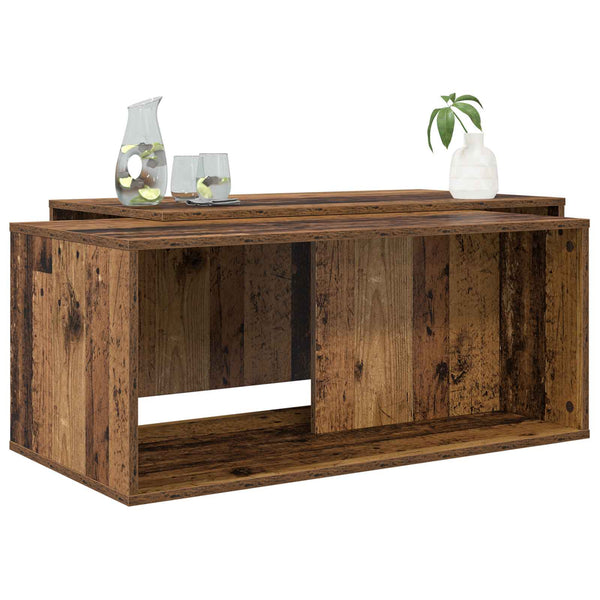 Couchtisch Set 2 Altholz