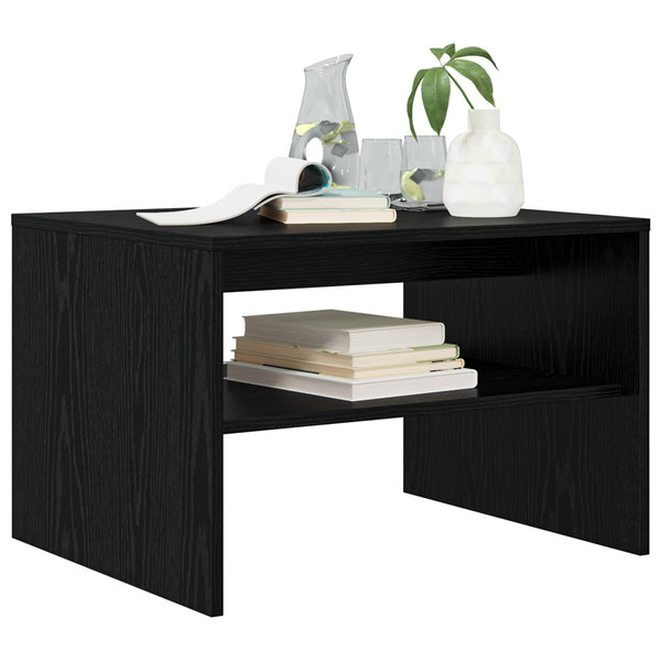 Schwarzer Couchtisch Eichen-Optik