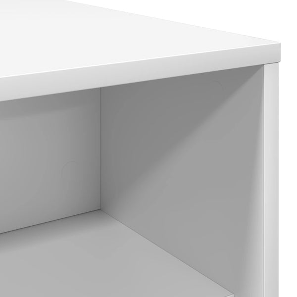 Weißer Couchtisch Holzwerkstoff 100x50 cm