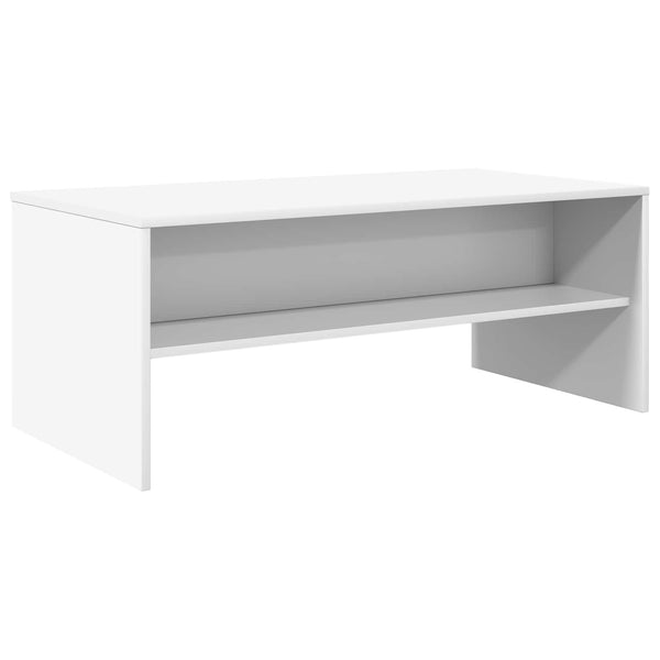 Weißer Couchtisch Holzwerkstoff 100x50 cm