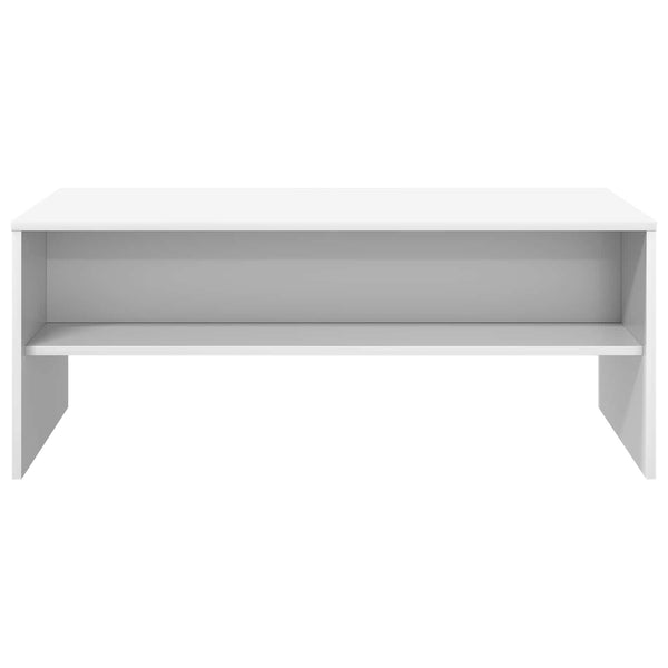 Weißer Couchtisch Holzwerkstoff 100x50 cm