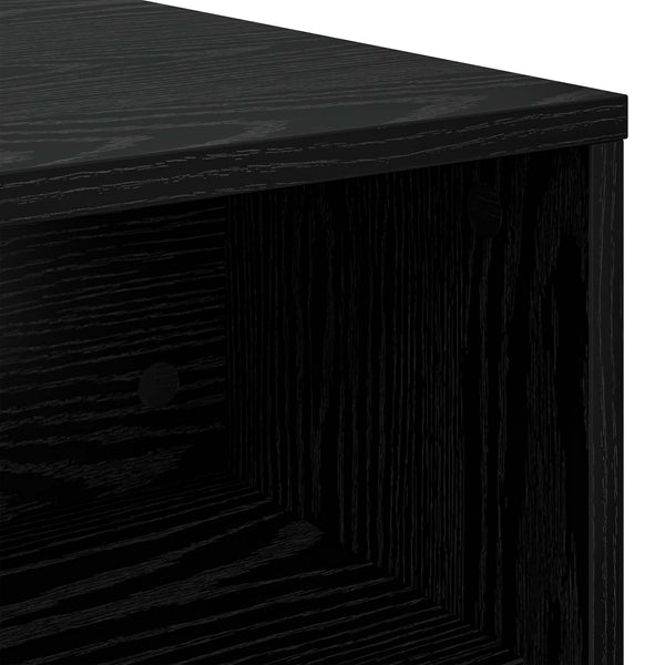 Schwarzer Couchtisch Eichenoptik 100x50 cm