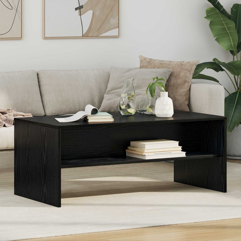 vidaXL Coffee Table Black Oak-Look 100 x 50 x 40 cm Engineered Wood