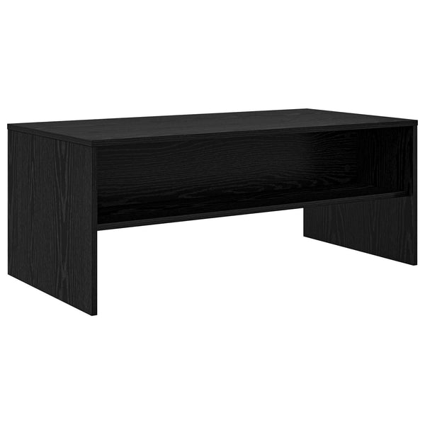 Schwarzer Couchtisch Eichenoptik 100x50 cm