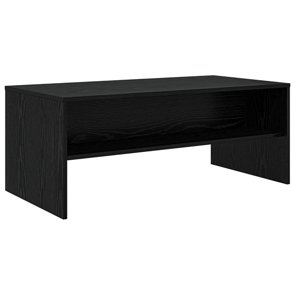 Schwarzer Couchtisch Eichenoptik 100x50 cm