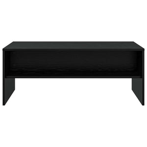 Schwarzer Couchtisch Eichenoptik 100x50 cm