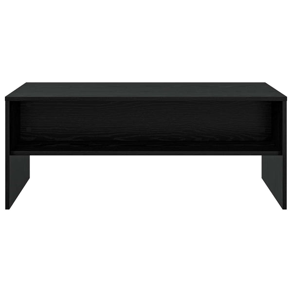 Schwarzer Couchtisch Eichenoptik 100x50 cm