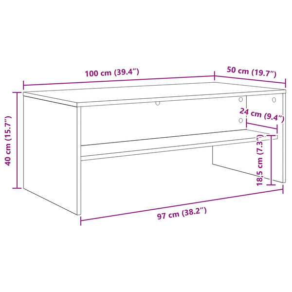 Couchtisch Beton Grau 100x50 cm