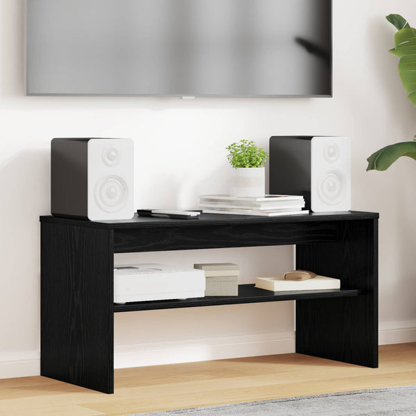 TV-Schrank Schwarz Eichen-Optik 80 cm