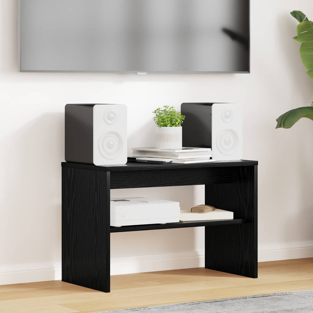 TV-Schrank Schwarz Eichen-Optik 60 cm