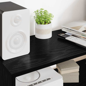 TV-Schrank Schwarz Eichen-Optik 80 cm