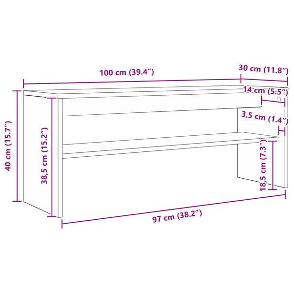 TV-Schrank Geräucherte Eiche 100 cm